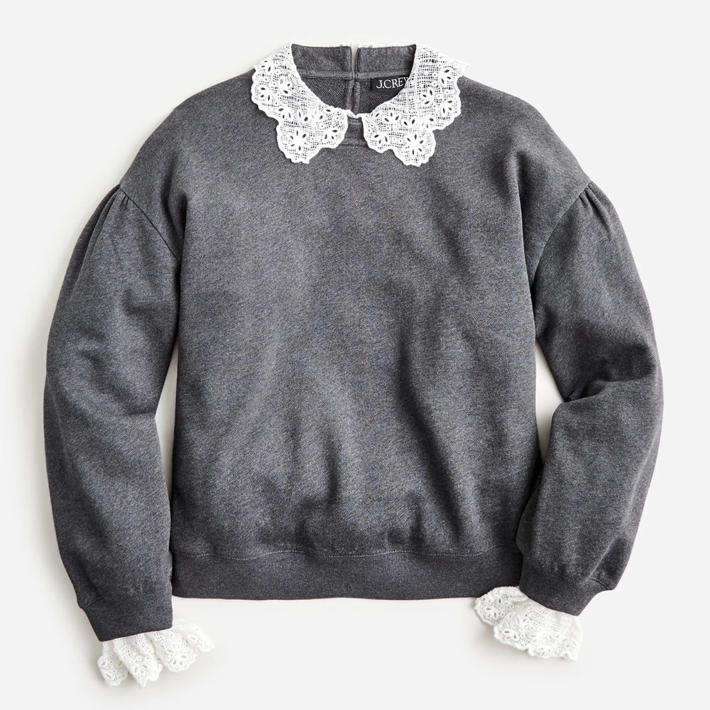 J.Crew lace sweatshirt